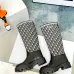 Dior 2026 AW Oblique Jacquard British‑Style Knee‑High Boots #A68530