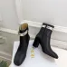 Dior Black Leather Ankle Boots for Women – Classic Block Heel, Side Zip, Logo Tape Detail #A69895