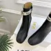 Dior Black Leather Ankle Boots for Women – Classic Block Heel, Side Zip, Logo Tape Detail #A69895