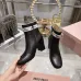 Dior J'ADIOR CD Logo Bow Chunky Heel Ankle Boots 8cm Heel #A68554