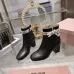 Dior J'ADIOR CD Logo Bow Chunky Heel Ankle Boots 8cm Heel #A68554