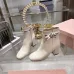 Dior J'ADIOR CD Logo Bow Chunky Heel Ankle Boots 8cm Heel #A68555