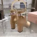 Dior J'ADIOR CD Logo Bow Chunky Heel Ankle Boots 8cm Heel #A68556