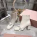 Dior J'ADIOR CD Logo Bow Chunky Heel Ankle Boots 8cm Heel #A68557