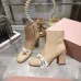 Dior J'ADIOR CD Logo Bow Chunky Heel Ankle Boots 8cm Heel #A68558