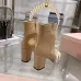 Dior J'ADIOR CD Logo Bow Chunky Heel Ankle Boots 8cm Heel #A68558