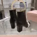 Dior J'ADIOR CD Logo Bow Chunky Heel Ankle Boots 8cm Heel #A68559