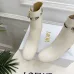 Dior Women’s Cream Leather Ankle Boots with Logo Ribbon and Low Heel #A69896