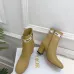 Dior Women’s Tan Leather Ankle Boots with Signature Tape Strap and Block Heel #A69897