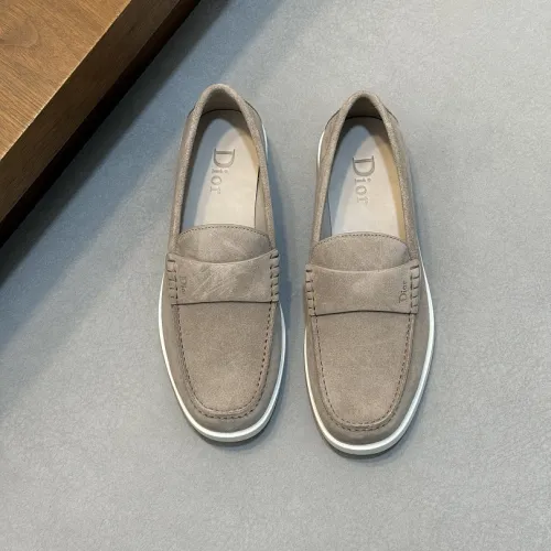 Dior Men’s Suede Leather Loafers, Calfskin Lining, Logo Hardware Detail #A67795