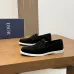 Dior Men’s Suede Leather Loafers, Calfskin Lining, Logo Hardware Detail #A67797