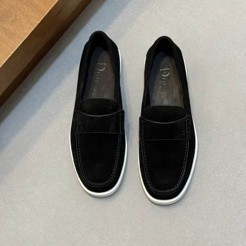 Dior Men’s Suede Leather Loafers, Calfskin Lining, Logo Hardware Detail #A67797
