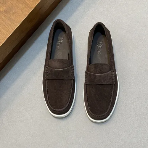 Dior Men’s Suede Leather Loafers, Calfskin Lining, Logo Hardware Detail #A67799