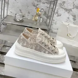 Dior Oblique Embroidery Platform Canvas Sneakers 4.5cm Sole #B66715