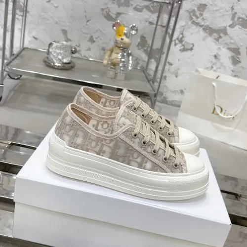 Dior Oblique Embroidery Platform Canvas Sneakers 4.5cm Sole #B66715