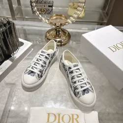 Dior Walk'n'Dior Oblique Embroidered Platform Canvas Sneakers #A68560