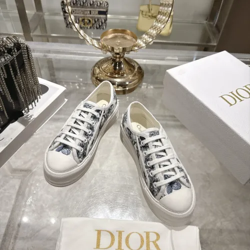 Dior Walk'n'Dior Oblique Embroidered Platform Canvas Sneakers #A68560