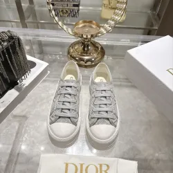 Dior Walk'n'Dior Oblique Embroidered Platform Canvas Sneakers #A68563