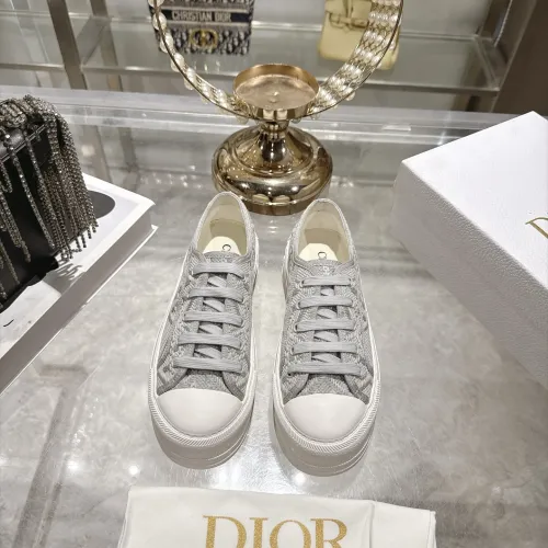 Dior Walk'n'Dior Oblique Embroidered Platform Canvas Sneakers #A68563