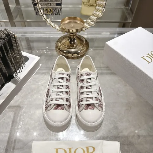 Dior Walk'n'Dior Oblique Embroidered Platform Canvas Sneakers #A68564