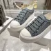 Dior Walk'n'Dior Oblique Embroidered Platform Canvas Sneakers #A68565