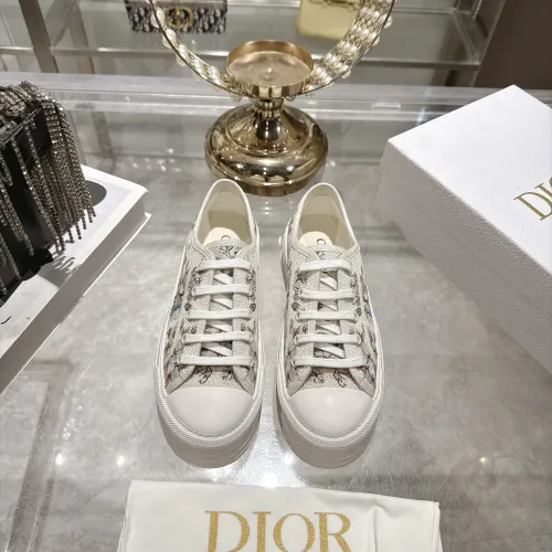 Dior Walk'n'Dior Oblique Embroidered Platform Canvas Sneakers #A68566