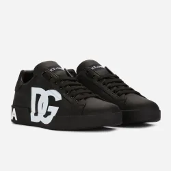 Dolce xGabbana Logo Plain Leather Street Style Sneakers #9999927680