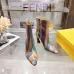 Fendi Arco Eel‑Skin Cone‑Heel Ankle Boots 8cm Heel #A68665