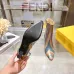 Fendi Arco Eel‑Skin Cone‑Heel Ankle Boots 8cm Heel #A68665