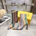 Fendi Arco Eel‑Skin Cone‑Heel Ankle Boots 8cm Heel #A68665