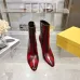 Fendi Arco Eel‑Skin Cone‑Heel Ankle Boots 8cm Heel #A68666