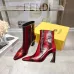 Fendi Arco Eel‑Skin Cone‑Heel Ankle Boots 8cm Heel #A68666
