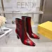 Fendi Arco Eel‑Skin Cone‑Heel Ankle Boots 8cm Heel #A68666