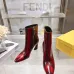 Fendi Arco Eel‑Skin Cone‑Heel Ankle Boots 8cm Heel #A68666
