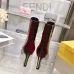 Fendi Arco Eel‑Skin Cone‑Heel Ankle Boots 8cm Heel #A68666
