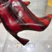 Fendi Arco Eel‑Skin Cone‑Heel Ankle Boots 8cm Heel #A68666