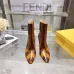 Fendi Arco Eel‑Skin Cone‑Heel Ankle Boots 8cm Heel #A68667