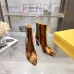 Fendi Arco Eel‑Skin Cone‑Heel Ankle Boots 8cm Heel #A68667