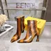 Fendi Arco Eel‑Skin Cone‑Heel Ankle Boots 8cm Heel #A68667