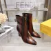 Fendi Arco Eel‑Skin Cone‑Heel Ankle Boots 8cm Heel #A68668
