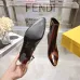 Fendi Arco Eel‑Skin Cone‑Heel Ankle Boots 8cm Heel #A68668