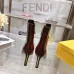 Fendi Arco Eel‑Skin Cone‑Heel Ankle Boots 8cm Heel #A68668