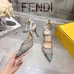 Fendi Colibri Lite FF Mesh Slingback Pointed‑Toe High Heels #A68664