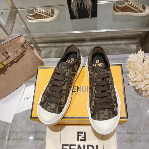 Fendi shoes for Women's Fendi Domino Sneakers Brown #B48857