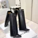 Givenchy Women’s Black Leather Knee-High Boots with Gold Strap & Pointed Toe #A69808