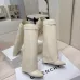 Givenchy Women’s Cream Leather Knee-High Boots with Gold Strap & Pointed Toe #A69811