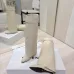 Givenchy Women’s Cream Leather Knee-High Boots with Gold Strap & Pointed Toe #A69811