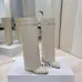 Givenchy Women’s Cream Leather Knee-High Boots with Gold Strap & Pointed Toe #A69811