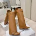 Givenchy Women’s Tan Leather Knee-High Boots with Gold Accent Strap and Pointed Toe #A69806