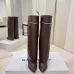 Givenchy Women’s Tan Leather Knee-High Boots with Gold Strap & Pointed Toe #A69807